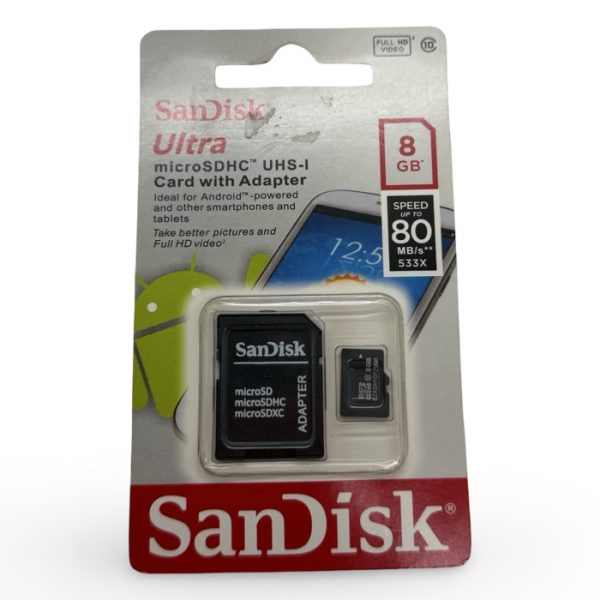 MEMORY CARD 8 GB SANDISK ULTRA